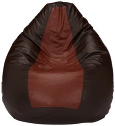 Amazon Brand - Solimo XXXL Bean Bag Cover Without Beans (Brown and Tan)