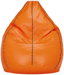 Amazon Brand - Solimo XL Bean Bag Cover (Orange with Brown Piping)