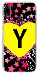 Amazon Brand - Solimo Designer Multicolor Heart Pattern Alphabet-Y Printed Soft Back Case Mobile Cover for Motorola Moto E6s / Motorola Moto E6 Plus