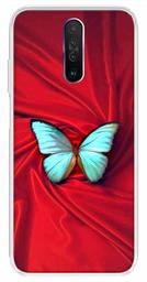 Amazon Brand - Solimo Designer Multicolor Butterfly Red Pattern Design Printed Soft Back Case Mobile Cover for Poco X2 / Xiaomi Redmi K30