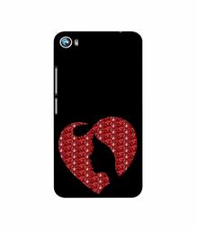 Amazon Brand - Solimo Designer Heart Shape Lady with Glitter 3D Printed Hard Back Case Mobile Cover for Micromax Canvas Fire 4 A107