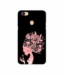 Amazon Brand - Solimo Designer Pink Color Lady Vector 3D Printed Hard Back Case Mobile Cover for Oppo F5