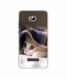 Amazon Brand - Solimo Designer Sleepy Kitten UV Printed Soft Back Case Mobile Cover for Micromax Canvas Spark 3 Q385