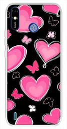 Amazon Brand - Solimo Designer Multicolor Love Butterfly Black Pattern Design Printed Soft Back Case Mobile Cover for Tecno Spark Go Plus