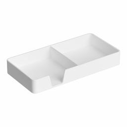 AmazonBasics Plastic Organizer - Small Tray, White