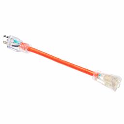 AmazonBasics 12/3 SJTW cable de extensión con luz de alta resistencia