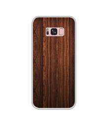 Amazon Brand - Solimo Designer Wooden Texture UV Printed Soft Back Case Mobile Cover for Samsung Galaxy S8 Plus