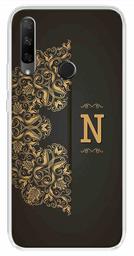 Amazon Brand - Solimo Designer Multicolor Black Pattern Alphabet-N Printed Soft Back Case Mobile Cover for Huawei Honor 9X