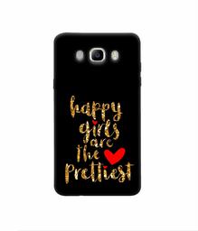 Amazon Brand - Solimo Designer Happy Girls are The Prettiest 3D Printed Hard Back Case Mobile Cover for Samsung Galaxy J7 (2016)