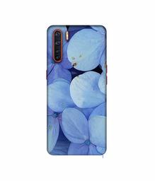 Amazon Brand - Solimo Designer Light Blue Flower Photography 3D Printed Hard Back Case Mobile Cover for Oppo A91