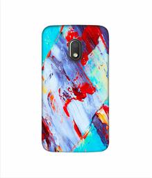 Amazon Brand - Solimo Designer Blue and Red Brush Texture 3D Printed Hard Back Case Mobile Cover for Motorola Moto G4 Play