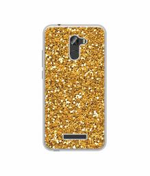 Amazon Brand - Solimo Designer Golden Sparkle UV Printed Soft Back Case Mobile Cover for Gionee X1S