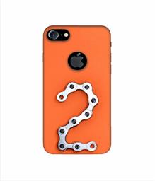 Amazon Brand - Solimo Designer Two Number 3D Printed Hard Back Case Mobile Cover for Apple iPhone 7 (with Logo Cut)