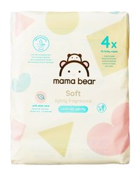 Mama Bear Soft Lightly Fragranced Wipes, Pack of 4, 224-Count