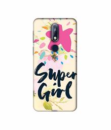 Amazon Brand - Solimo Designer Super Girl 3D Printed Hard Back Case Mobile Cover for Nokia 7.1