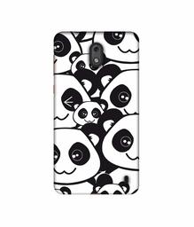 Amazon Brand - Solimo Designer Panda Texture UV Printed Soft Back Case Mobile Cover for Nokia 2