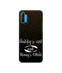 Amazon Brand - Solimo Designer Daddy's Girl and Mummy World 3D Printed Hard Back Case Mobile Cover for Realme C3