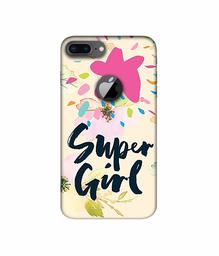 Amazon Brand - Solimo Designer Super Girl 3D Printed Hard Back Case Mobile Cover for Apple iPhone 8 Plus (with Logo Cut)