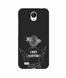 Amazon Brand - Solimo Designer I Hate Everyone 3D Printed Hard Back Case Mobile Cover for Vivo Y21L