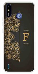 Amazon Brand - Solimo Designer Multicolor Black Pattern Alphabet-F Printed Soft Back Case Mobile Cover for Tecno Spark Go Plus