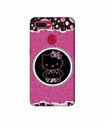 Amazon Brand - Solimo Designer Kitty with Glitter 3D Printed Hard Back Case Mobile Cover for Oppo F9