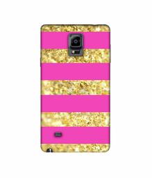 Amazon Brand - Solimo Designer Golden Stripes 3D Printed Hard Back Case Mobile Cover for Samsung Galaxy Note 4