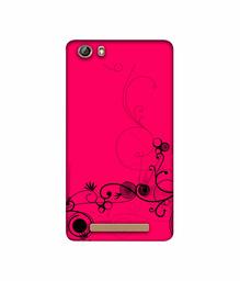 Amazon Brand - Solimo Designer Black Pattern on Pink 3D Printed Hard Back Case Mobile Cover for Gionee Marathon M5 lite