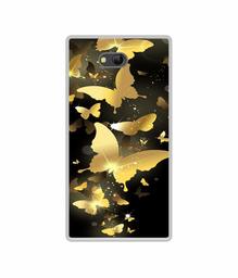 Amazon Brand - Solimo Designer Golden Butterfly Pattern UV Printed Soft Back Case Mobile Cover for Lyf Wind 4