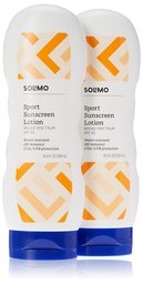 Amazon Brand - Solimo Sport Sunscreen Lotion SPF 30, 10.4 Fluid Ounce (Pack of 2)