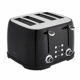 AmazonBasics 4-Slot Toaster, Black (Renewed)