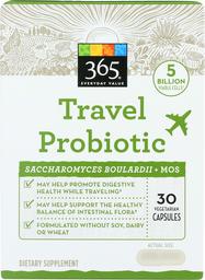 365 EVERYDAY VALUE Travelers Probiotic (Sacchromyces + Mos) 5 Billion CFU, 30 CT