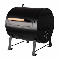 AmazonBasics Charcoal Grill - Compact Size, Table Top Grill and Side Fire Box, Black