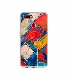 Amazon Brand - Solimo Designer Dark Multicolor Blocks UV Printed Soft Back Case Mobile Cover for Oppo A5s