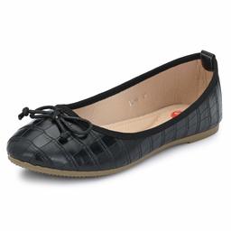 Flavia Women's Black Ballet Flats-5 UK (37 EU) (6 US) (FL-91/BLK)