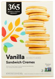 365 Everyday Value, Vanilla Sandwich Cremes, 20 oz