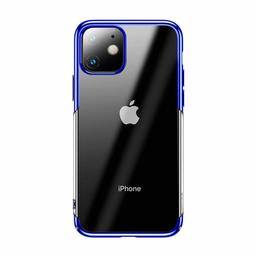 Amazon Brand - Solimo Electroplated Mobile Cover (Soft & Flexible Back case), for Apple iPhone 11 (Electric Blue)