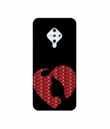 Amazon Brand - Solimo Designer Heart Shape Lady with Glitter 3D Printed Hard Back Case Mobile Cover for Vivo S1 Pro