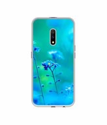 Amazon Brand - Solimo Designer Blue Flower UV Printed Soft Back Case Mobile Cover for Realme X