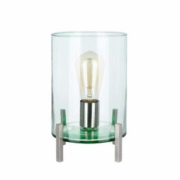 Amazon Brand – Ravenna Home Contemporary Mini Glass Accent Table Lamp, LED Bulb Included, 9.75