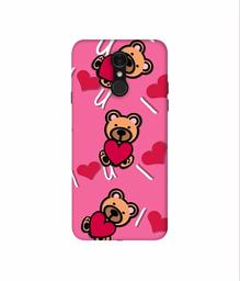 Amazon Brand - Solimo Designer Heart Holding Bear 3D Printed Hard Back Case Mobile Cover for LG Q7