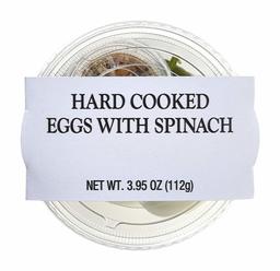 Hard Cooked Eggs with Spinach, 3.95oz