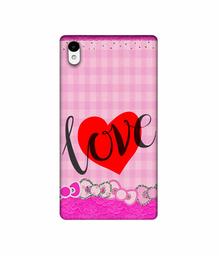 Amazon Brand - Solimo Designer Love Print On Cloth Pattern 3D Printed Hard Back Case Mobile Cover for Sony Xperia Z2