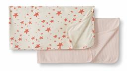 Moon and Back by Hanna Andersson Lot de 2 Couvertures en coton bio, pour bébés, Rose, One Size