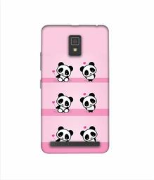 Amazon Brand - Solimo Designer Panda Pattern 3D Printed Hard Back Case Mobile Cover for Lenovo A6600