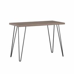 AmazonBasics Retro Hairpin Compact Computer Desk - Washed Grey with Black Legs