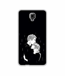 Amazon Brand - Solimo Designer Couples Standing in Rain UV Printed Soft Back Case Mobile Cover for Intex Aqua S3