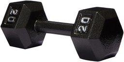 AmazonBasics Quality Solid döküm demir yapı Dumbbell, 20 lb