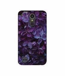 Amazon Brand - Solimo Designer Purple Flowers UV Printed Soft Back Case Mobile Cover for LG K10 (2017)