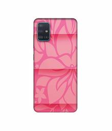 Amazon Brand - Solimo Designer Pink Flower Banch Print On Cloth 3D Printed Hard Back Case Mobile Cover for Samsung Galaxy A51