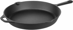 AmazonBasics Pre-Seasoned Cast Iron Skillet Pan, 15 Inch (Renewed)